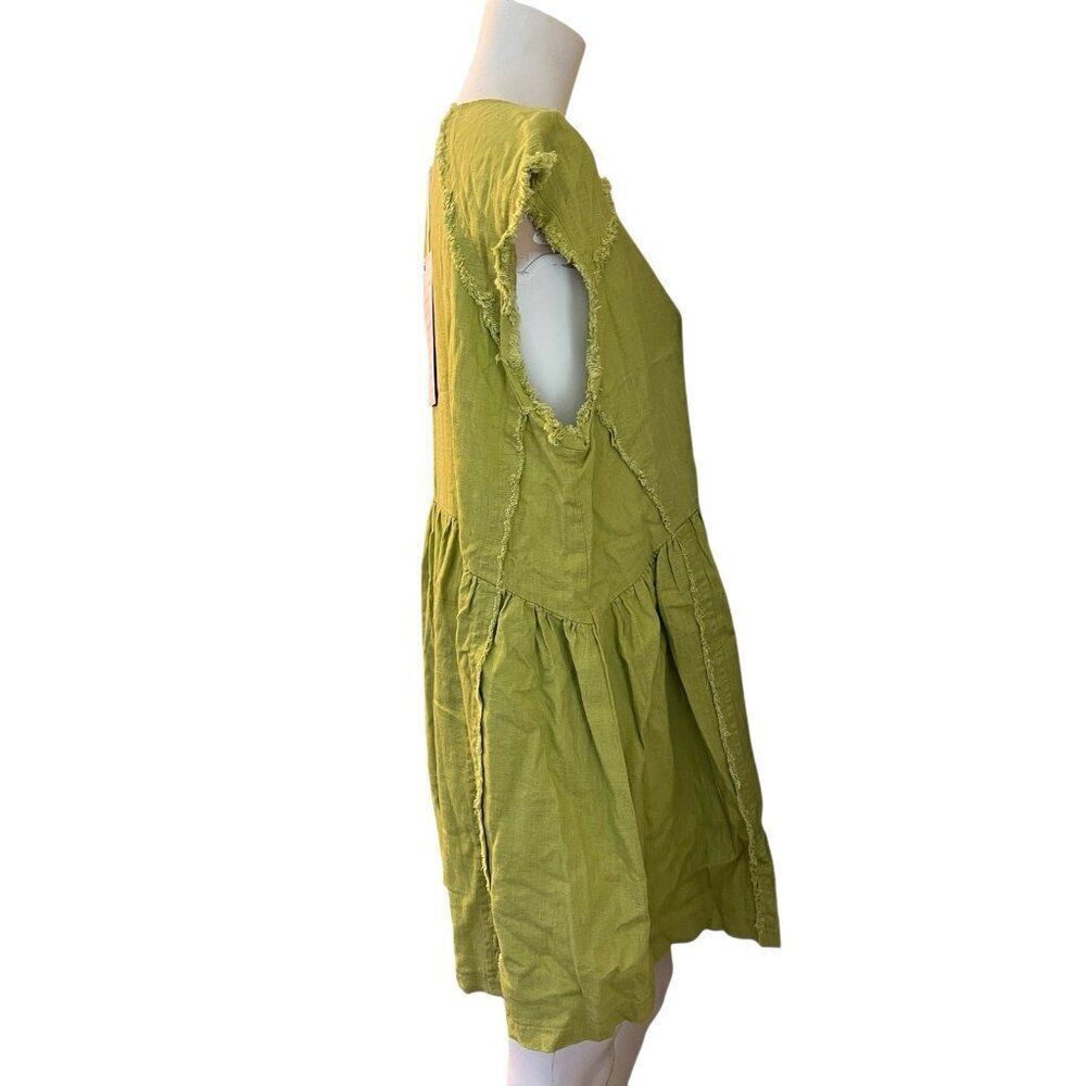 Umgee Olive Green Mini Dress - Picture 3 of 5